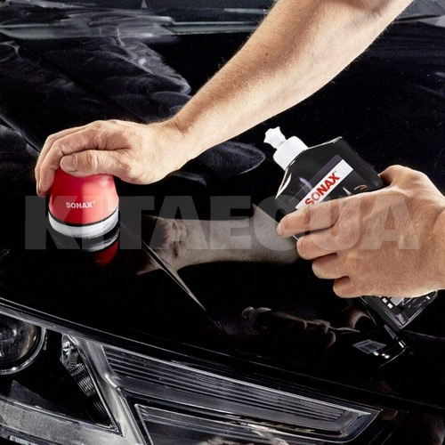 Цветной полироль c воском черный 500мл Polish&Wax Color NanoPro Sonax (296100) - 3