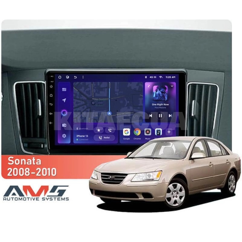 Штатная магнитола MOSS M3 4+32 ГБ 9" Hyundai Sonata NF 2008-2010 (F2) AMS (50014) - 2