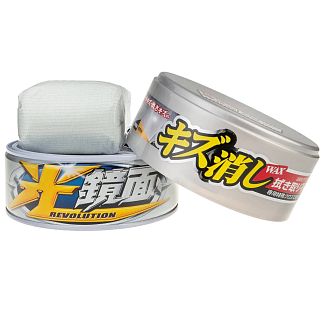 Воск-антицарапин твердый для светлых автомобилей New Scratch Clear Wax "Mirror Finish" Pearl & Metal SOFT99