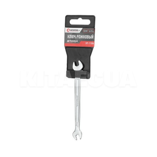 Ключ рожковый 6 х 7 мм Cr-V DIN3110 STORM Intertool (XT-1106) - 4