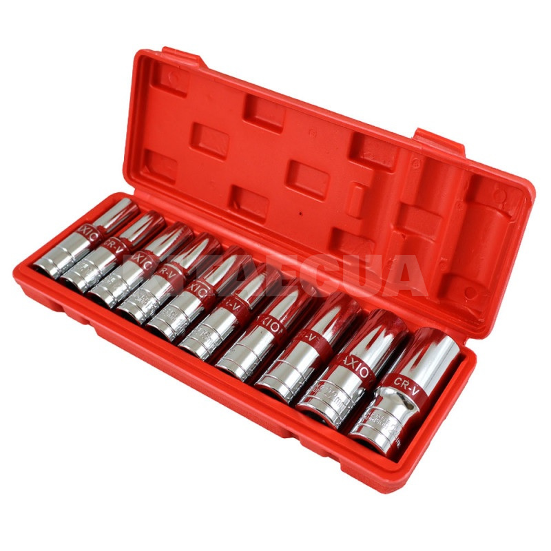 Набір довгих головок 1/2” 8-24мм 10 предметів Cr-V MAXION (MXTL- PCS10) - 3