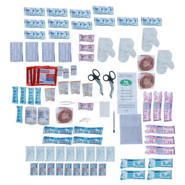 Аптечка медицинская автомобильная в синей сумке с вспомогательным комплектом AV Pharma (AMA-2-EXT) - 2
