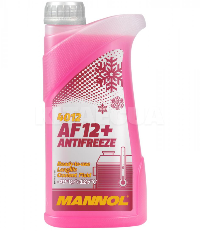 Антифриз червоний 1л AF12+ Longlife -40°C Mannol (MN4012-1)