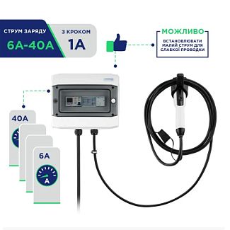 Зарядка для электромобиля Type 1 9.2 кВт 40А 1-фаза UACHARGER