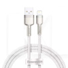 Кабель USB Lightning 2.4A Cafule Metal 1м білий BASEUS (CALJK-A02)