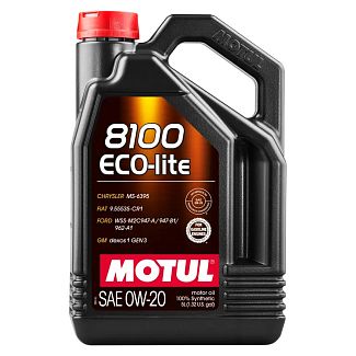 Моторное масло синтетическое 5л 0W-20 8100 Eco-lite MOTUL