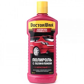 Кольоровий поліроль з воском та поліфлоном червоний 300мл With Carnauba Wax PTFE DoctorWax