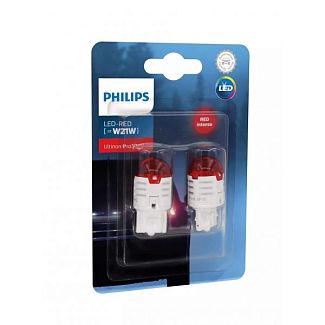 LED лампа для авто Ultinon Pro3000 W3x16d 1.7W red (комплект) PHILIPS