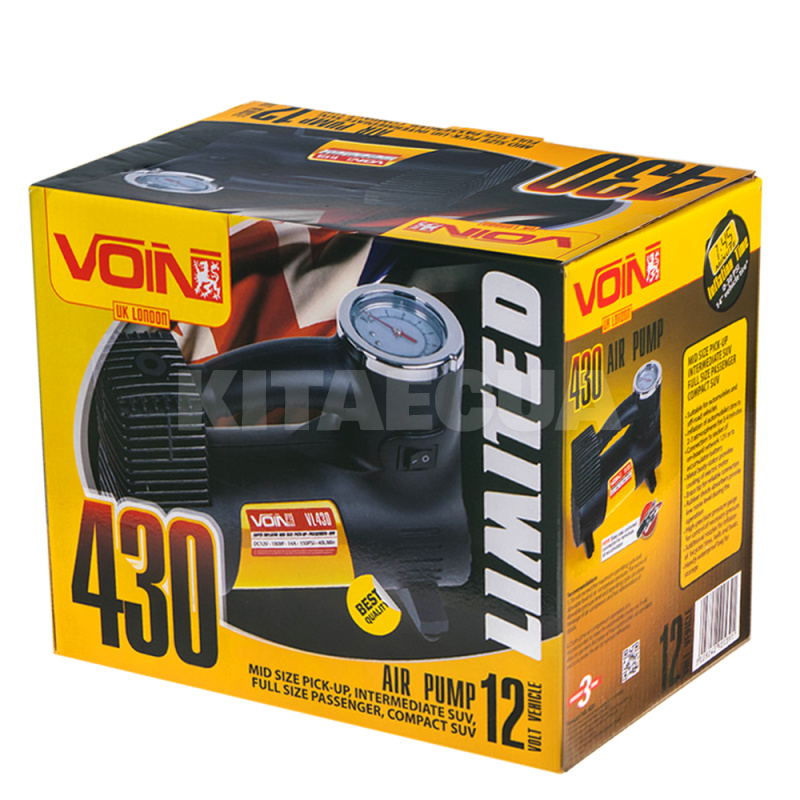 Компрессор автомобильный 40 л/мин 150 Вт 10.00 атм VOIN (VL-430) - 3