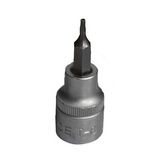 Головка торцевая с 6-лучевой насадкой (с отверствием) T-8H 3/8" 50 мм FORCE