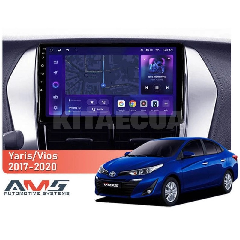 Штатная магнитола MOSS M3 4+32 ГБ 9" Toyota Yaris 2017-2020 (F2) AMS (50745) - 2