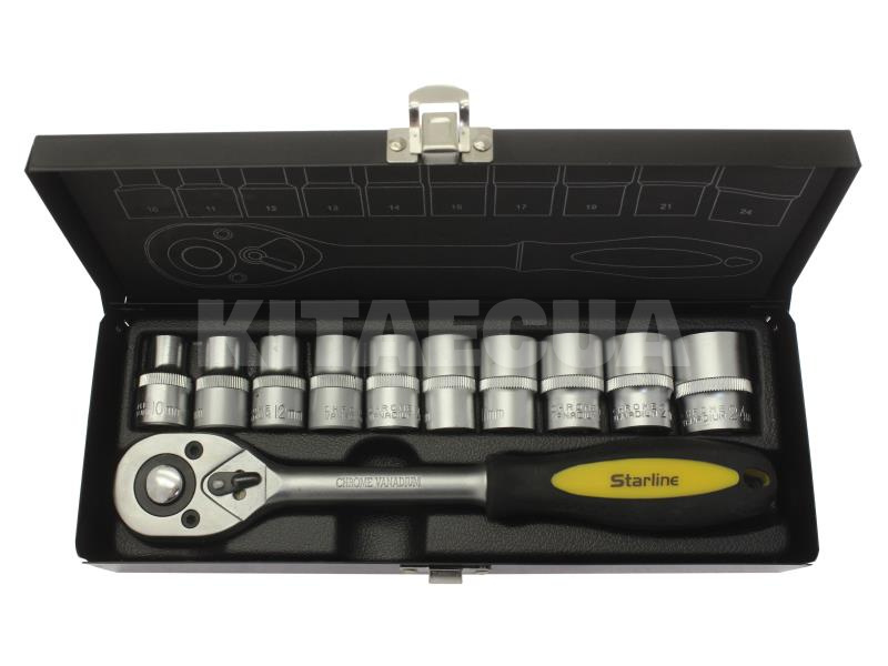 Набор 6-гранных головок с трещеткой 11 предметов 1/2" STARLINE (S NR JJMT11) - 3