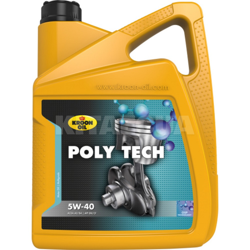 Масло моторное синтетическое 5л 5W-40 POLY TECH KROON OIL (KL 36140)