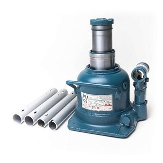 Домкрат гідравлічний пляшковий до 10т професійний низькопрофільний двухштоковий (125мм-225мм) TORIN