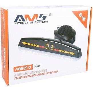 Парктроник A8221-0 белый на 8 датчиков 22 мм AMS