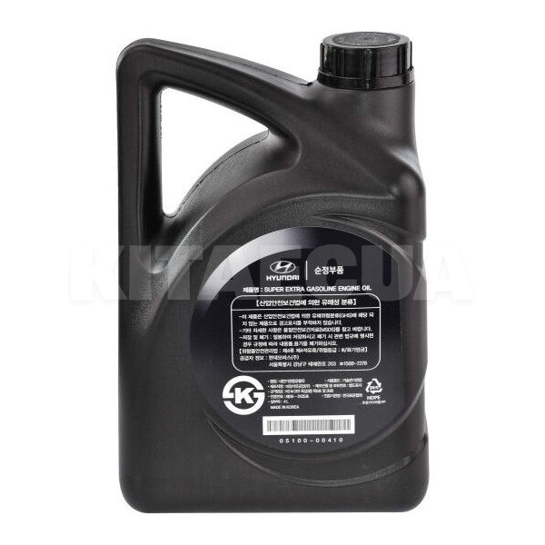 Масло моторное полусинтетическое 4л 5W-30 Super Extra Gasoline MOBIS (510000410-MOBIS) - 3