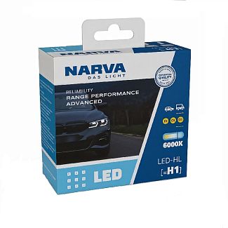 LED лампа для авто H1 19W 6000K Range Power Advanced +100% NARVA