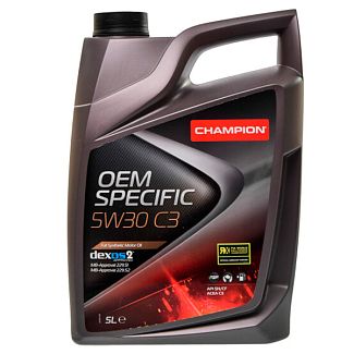 Масло моторное синтетическое 5л 5W-30 OEM SPECIFIC C3 Champion