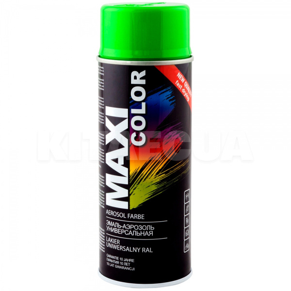 Краска-эмаль желто-зеленая 400мл универсальная декоративная MAXI COLOR (MX6018)