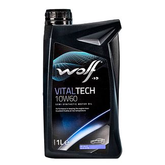 Масло моторное полусинтетическое 1л 10W-60 Vitaltech WOLF