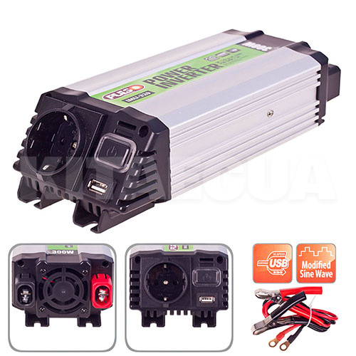 Инвертор 12В-220В 300Вт PULSO (IMU-320) - 2