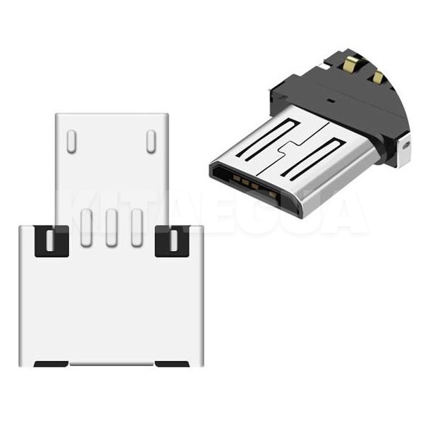 Переходник USB - microUSB AC-055 серебряный XoKo (XK-AC055-SL)