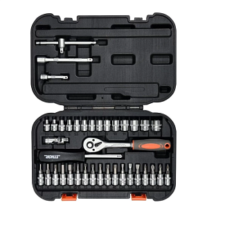Набор торцевых головок и насадок 1/4" 38 предметов STHOR
