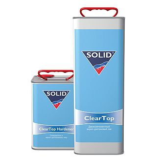 Лак MS глянцевый 5л двухкомпонентный бесцветный + отвердитель 2.5л SOLID