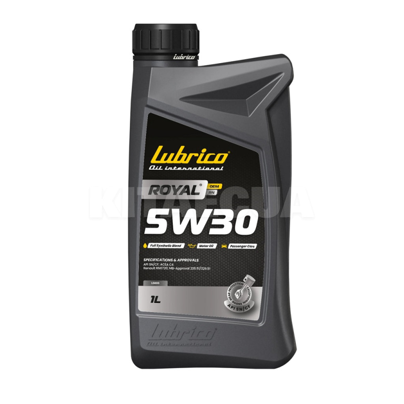 Масло моторне синтетичне 1л 5W-30 ROYAL OEM RN DPF LUBRICO (L-5603-10100010)