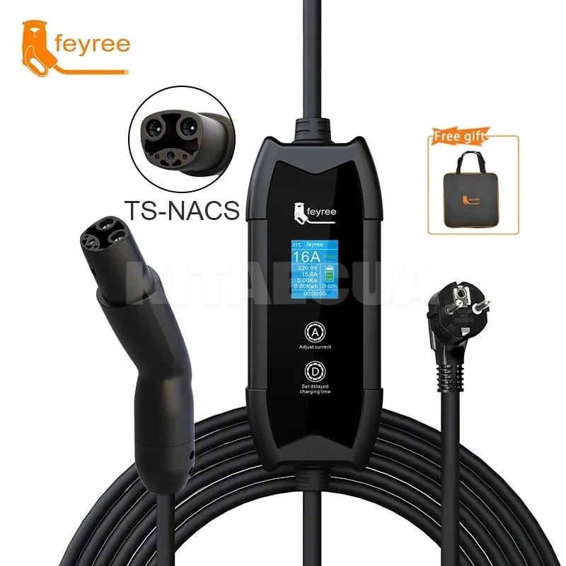 Зарядка для электромобиля Type Tesla 3.7 кВт 16А 1-фаза Flying Cat FEYREE (FY3.5-16-1PH-TS-F8-C) - 3