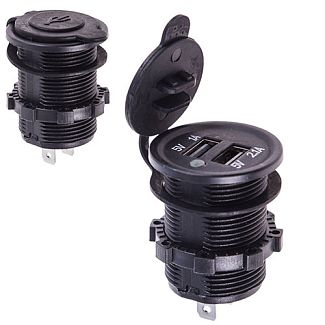 Автомобільний зарядний пристрій 5 в 1/2. 1 а врізний VITOL