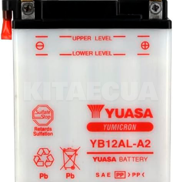 Мото аккумулятор 12Ач 150A "+" справа Yuasa (YB12AL-A2-CP)