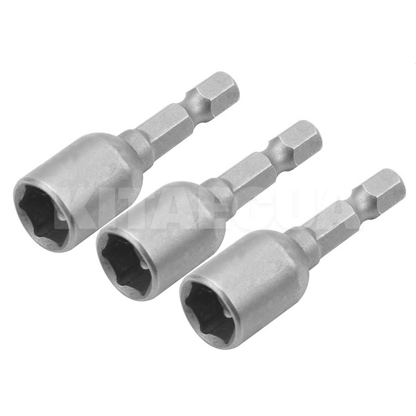 Головка торцева 6-гранна магнітна 8мм 1/4" 48мм 3шт TOLSEN (77823)