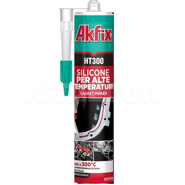 Герметик високотемпературний силіконовий HT300 280мл чорний Akfix (SA078 (SA073))
