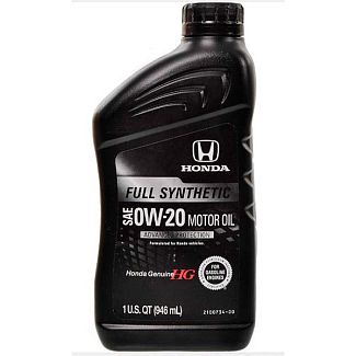 Масло моторное синтетическое 0.95л 0W-20 FULL SYNTHETIC HONDA