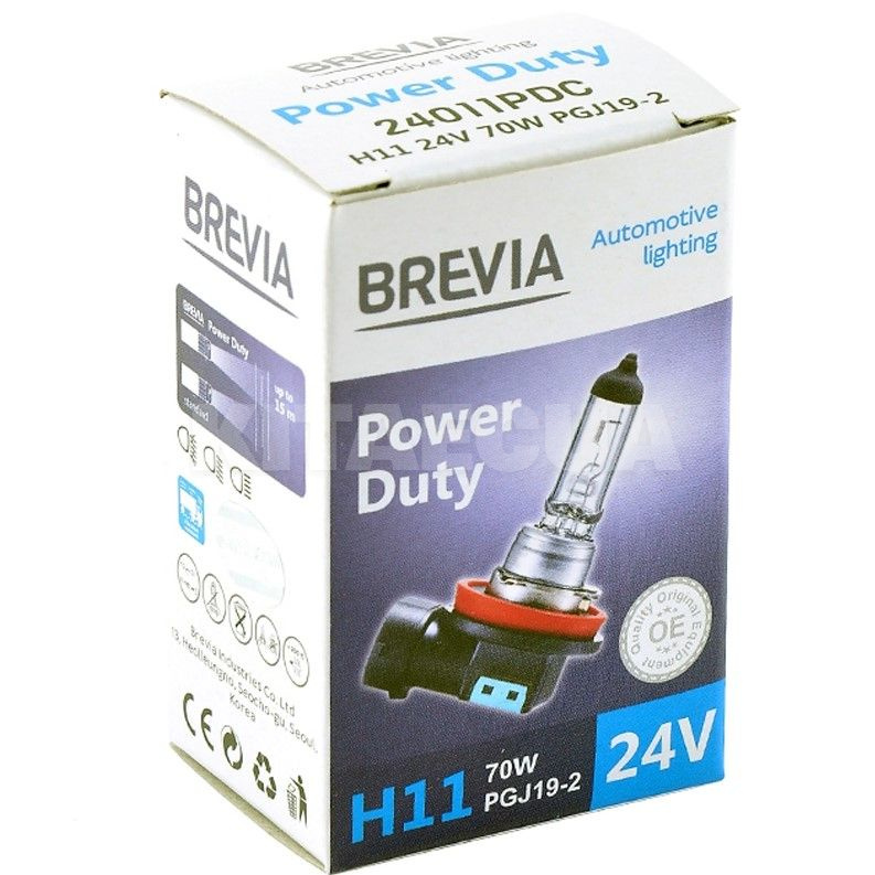 Галогенная лампа H11 70W 24V Power Duty CP BREVIA (24011PDC)