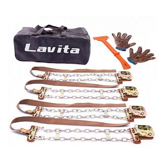 Колісні ланцюга-браслети проти ковзання для шини 225-285 мм 4-сегмента (комплект) LAVITA