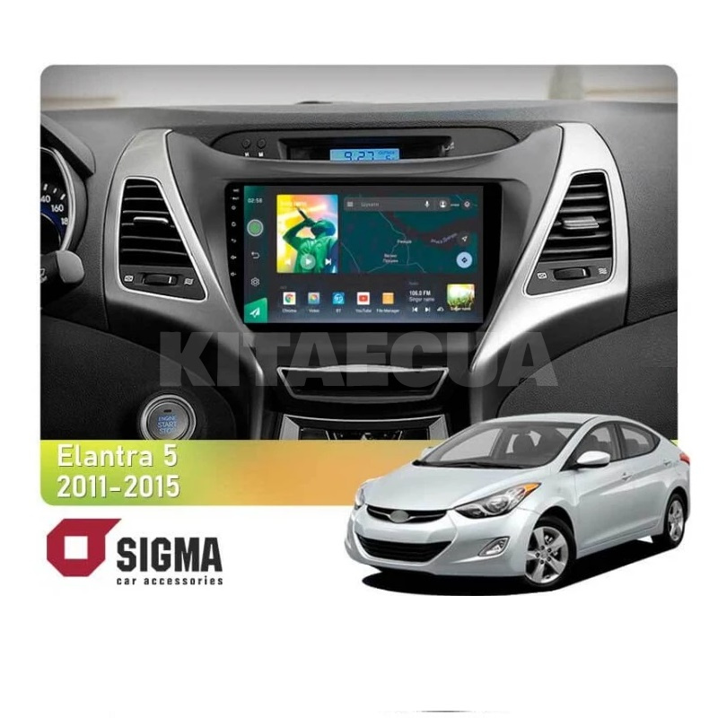 Штатная магнитола X9464 4+64 ГБ 9" Hyundai Elantra 5 GD 2010-2016 (F2) SIGMA4car (41359-SIGMA)