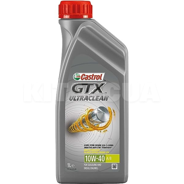 Масло моторне Напівсинтетичне 1л 10W-40 A/B GTX ULTRACLEAN CASTROL (15F120-CASTROL)