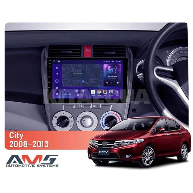 Штатна магнітола MOSS M3 4+32 ГБ 10" Honda City 2008-2013 AMS (50806) - 4