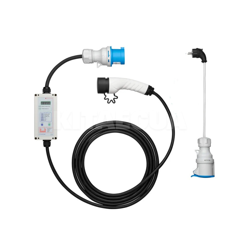 Заряджання для електромобіля 7.4 кВт 32А 1-фаза Type 2 (європейське авто) 6м Pro+ UACHARGER (CHC-PR120721HL-21-6)