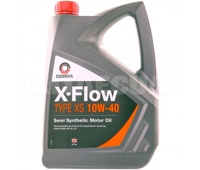 Масло моторное полусинтетическое 5л 10W-40 X-FLOW TYPE XS COMMA (C6596B)