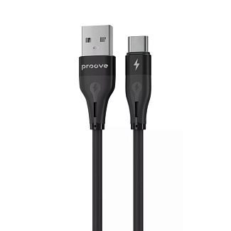 Кабель USB Type-C 2.4A 1м Soft Silicone черный PROOVE