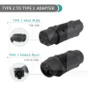 Переходник 7.4 кВт 32А 1-фаза Type 2 (станция) - Type 1 (американское авто) GUWIEYG (P-T2T1)