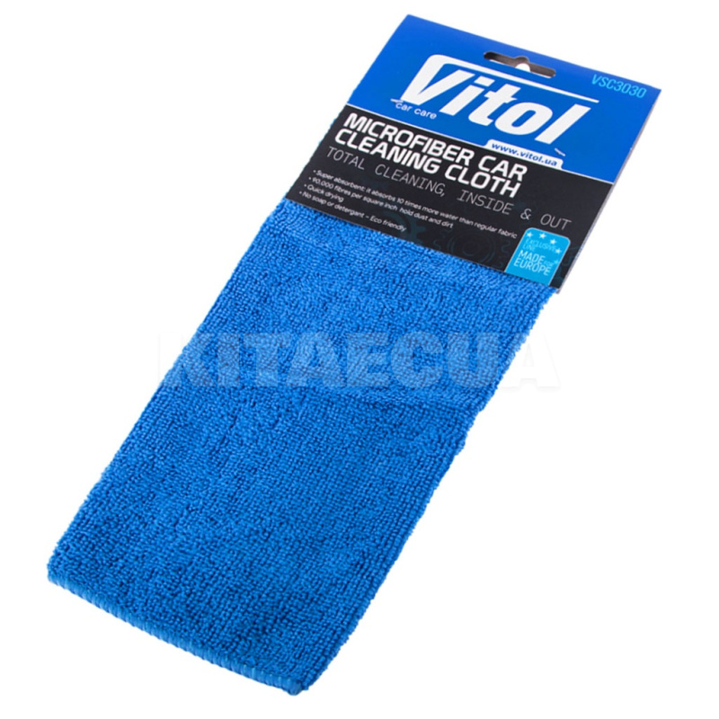 Мікрофібра для авто 30х30см універсальна синя VITOL (VSC3030)