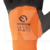 Рукавичка помаранчева синтетична з чорним рифленим латексом 10" Intertool (SP-0117)