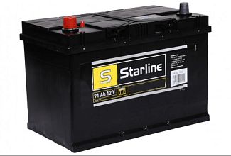 Аккумулятор автомобильный 91Ач 740А "+" слева STARLINE