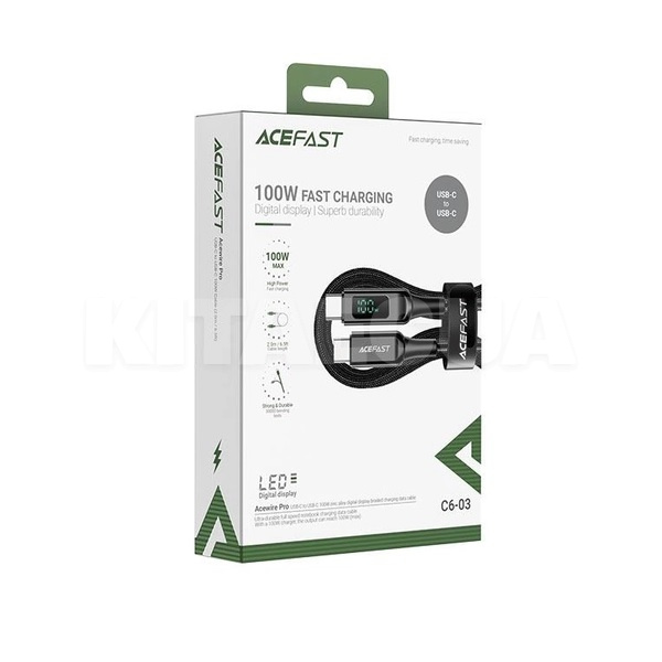 Кабель Type-C - Type-C 5A 100W C6-03 2м черный ACEFAST (AFC6-03B) - 2