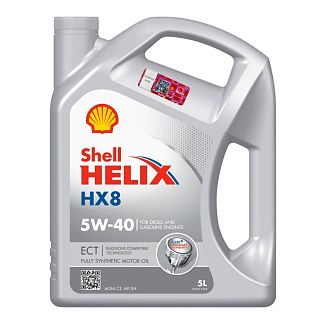 Масло моторное синтетическое 5л 5W-40 Helix HX8 ECT C3+OEM SHELL