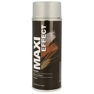Краска-эмаль металлик 400мл серебристая MAXI COLOR